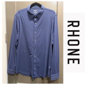 Rhone | Dress Shirt Commuter Slim Fit | XL | Navy Blue